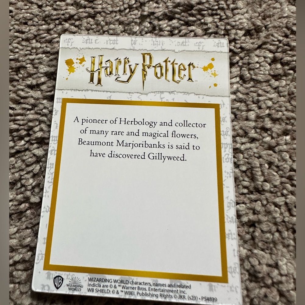 Wizarding World - Beaumont Marjoribanks Card - Picture 2 of 2